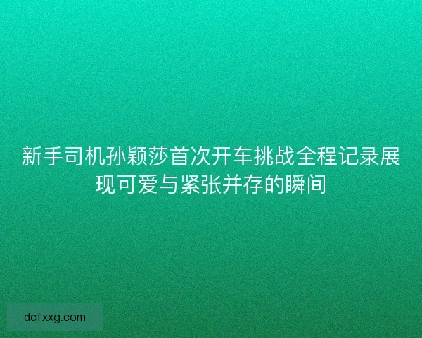 新手司机孙颖莎首次开车挑战全程记录展现可爱与紧张并存的瞬间